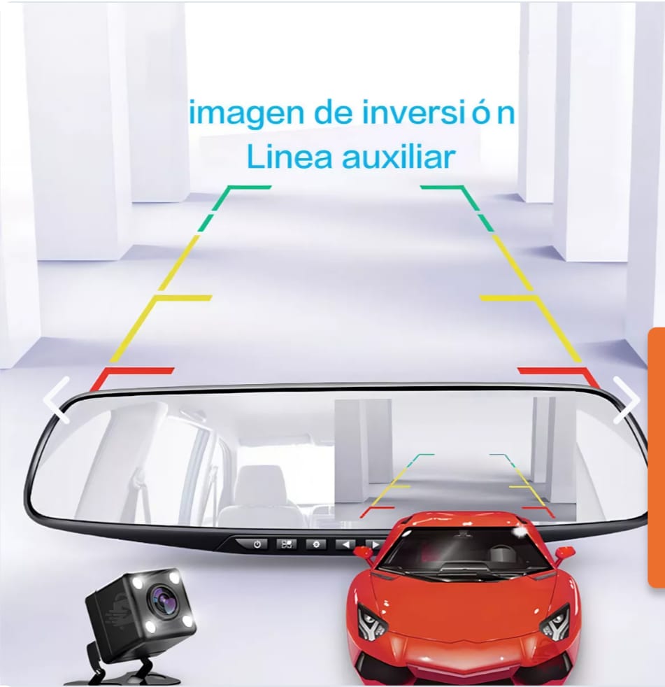 Cámara Espejo Retrovisor Con Pantalla