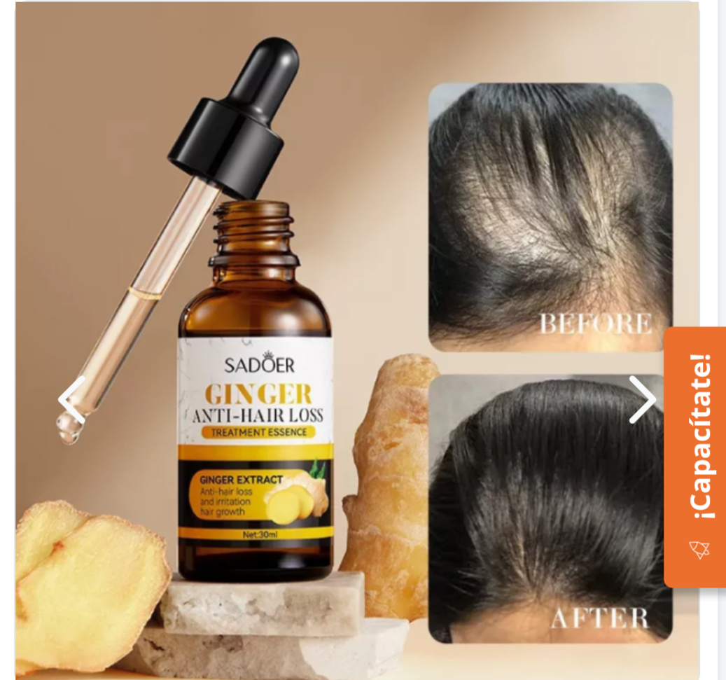 Sérum de Jengibre Anticaida de Cabello